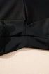 Black Floral Print Twisted Hollowed Back Swim Dress